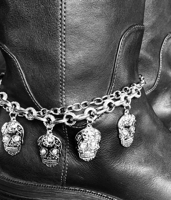Bling Sugar Skull - Boot Chain - TaraLey