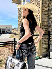 Naughty Too™ Distressed Skull Jean (4013) - TaraLey