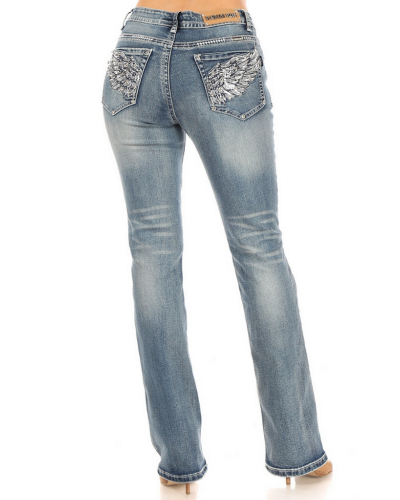 Angels Baby™ Distressed Skull Jean (4041)