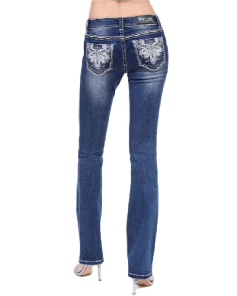 Autumn Love™ Bling Boot Cut Jean (51505)