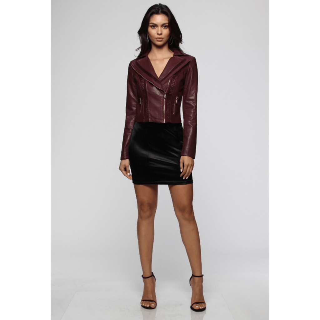 Bridget - Faux Leather Jacket - TaraLey