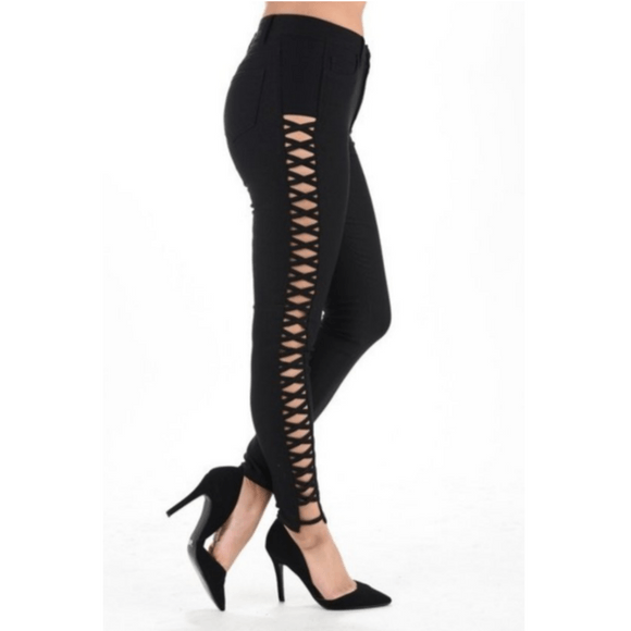 FINAL SALE - Daring™ Stretched Pants with X's Sides - TaraLey