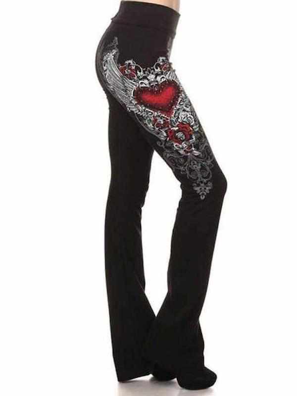 Ruby Heart™ Embellished Casual Pants (3031) - TaraLey