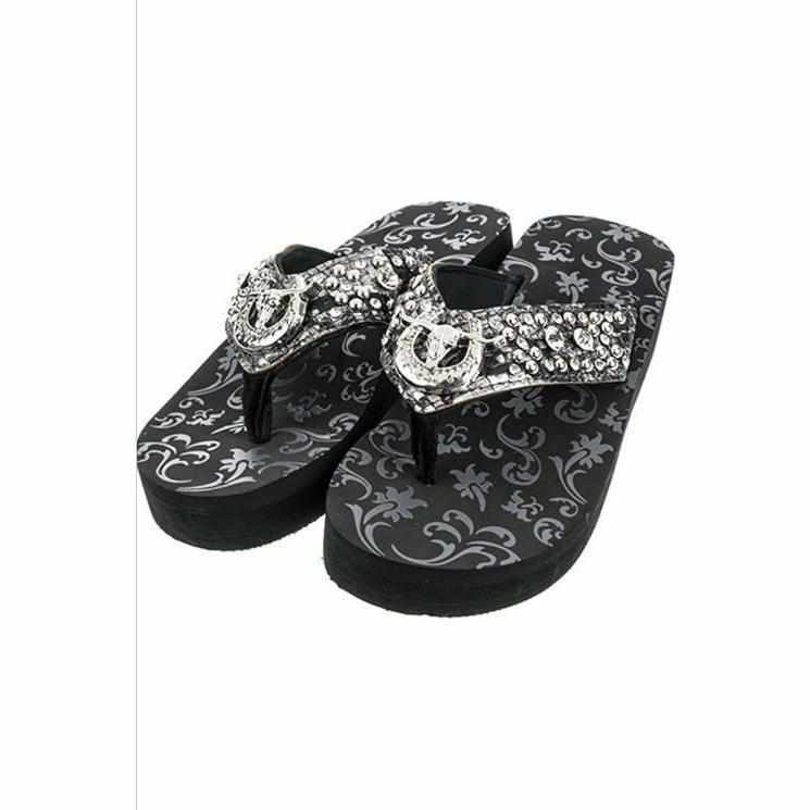 Western Love™ Long Horn Wedge Flipflops - TaraLey